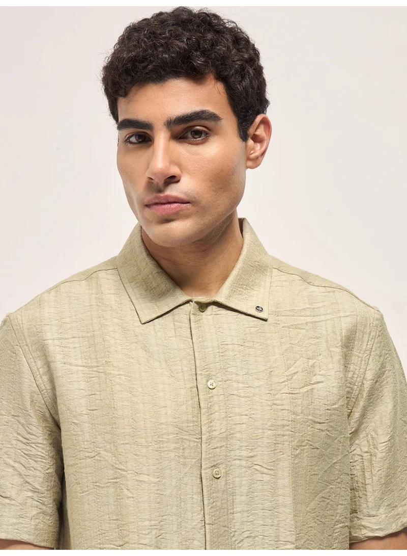 THE BEAR HOUSE  Men’s Shirt for Office, Casual & Party Wear | Comfortable Short Sleeve Shirt with Classic Collar, Button Closure & Versatile Stylish Loo for Men | Best Price UAE