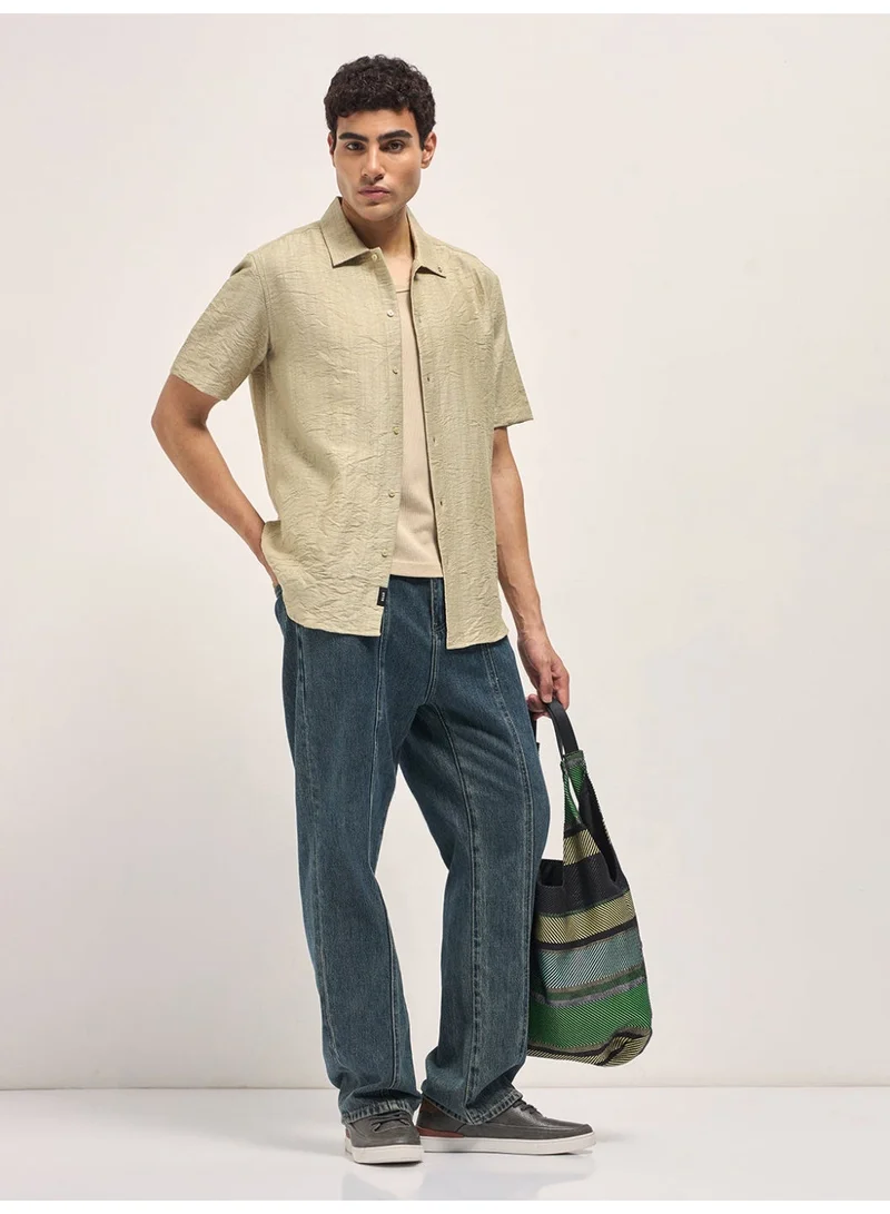 THE BEAR HOUSE  Men’s Shirt for Office, Casual & Party Wear | Comfortable Short Sleeve Shirt with Classic Collar, Button Closure & Versatile Stylish Loo for Men | Best Price UAE