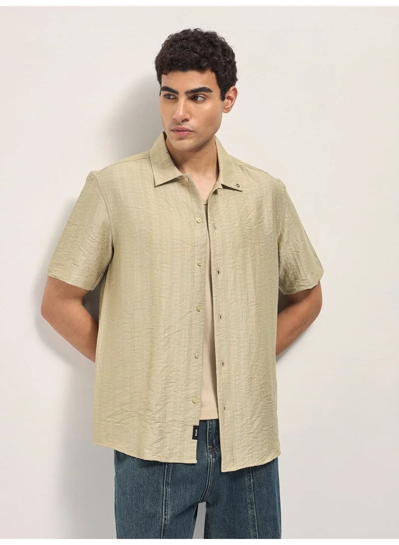 Men’s Shirt for Office, Casual & Party Wear | Comfortable Short Sleeve Shirt with Classic Collar, Button Closure & Versatile Stylish Loo