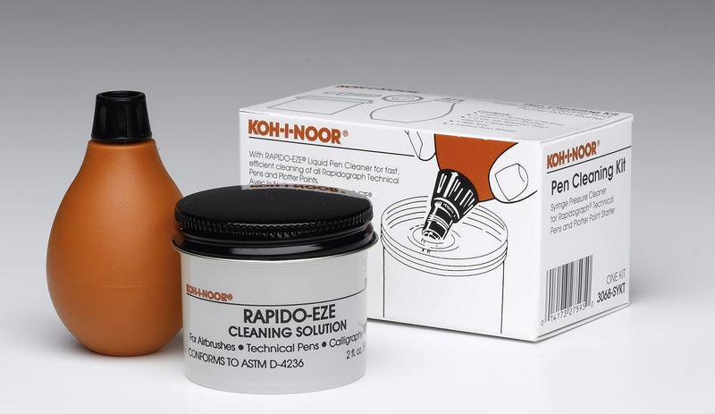 Koh-I-Noor Pressure Pen Cleaning Kit, including Rapido-EzeCleaning Solution and Syringe, 1 Kit (3068SYKT) - Image 3