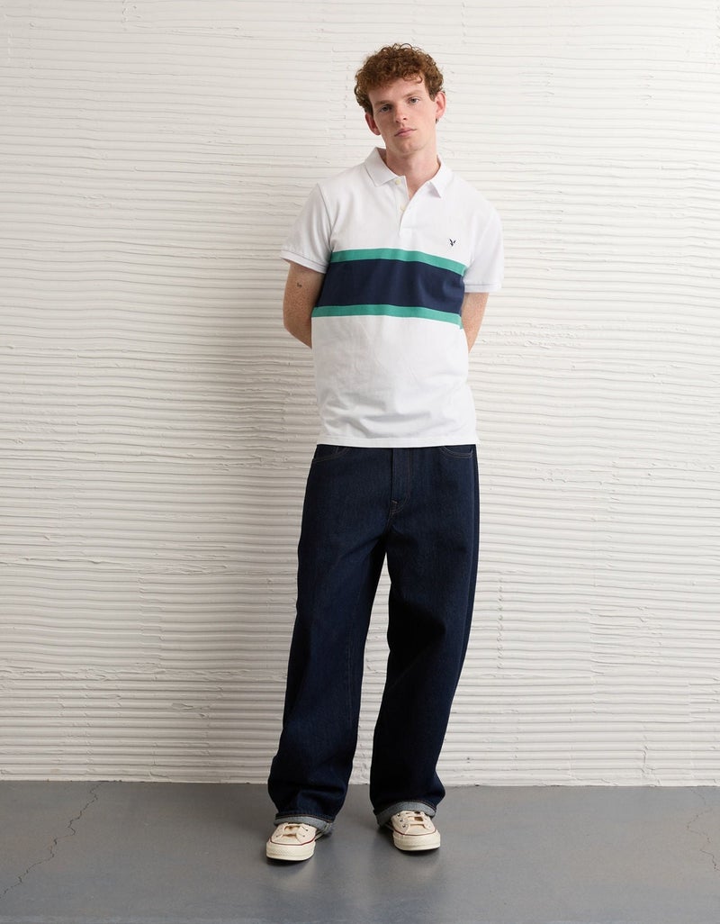 American Eagle AE Slim Fit Stretch Polo Shirt - Image 1