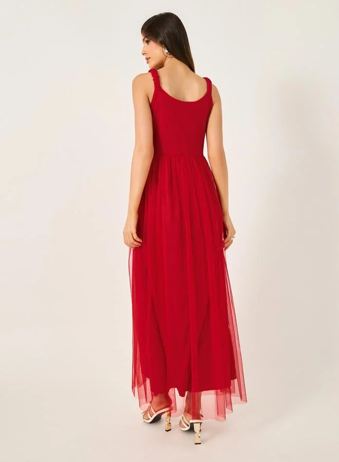Styli Tulle A-Line Dress
