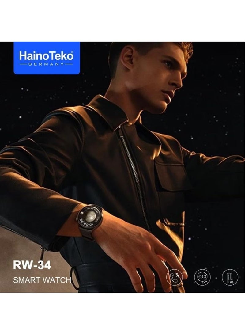 Haino Teko Haino Teko RW34 Smart Watch AMOLED IPS HD Screen With 3 Interchangeable Straps - Image 4