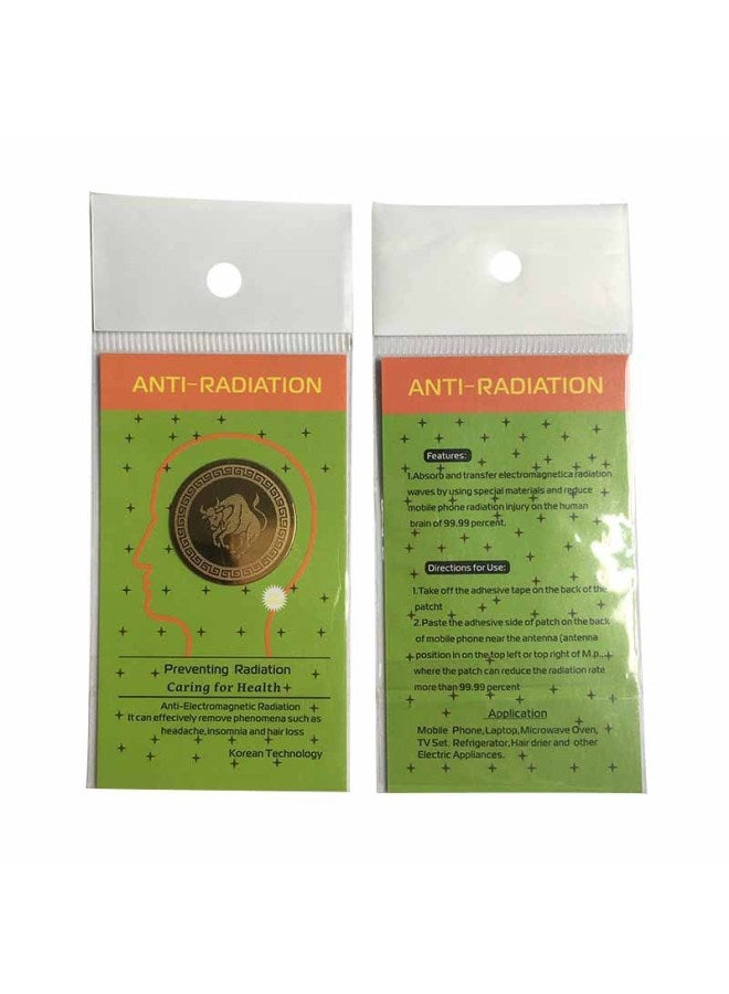 E-commerce Sales 24K Round Constellation Negative Ion Mobile Phone Stickers To Prevent Radiation Stickers-Color:Leo - Image 3