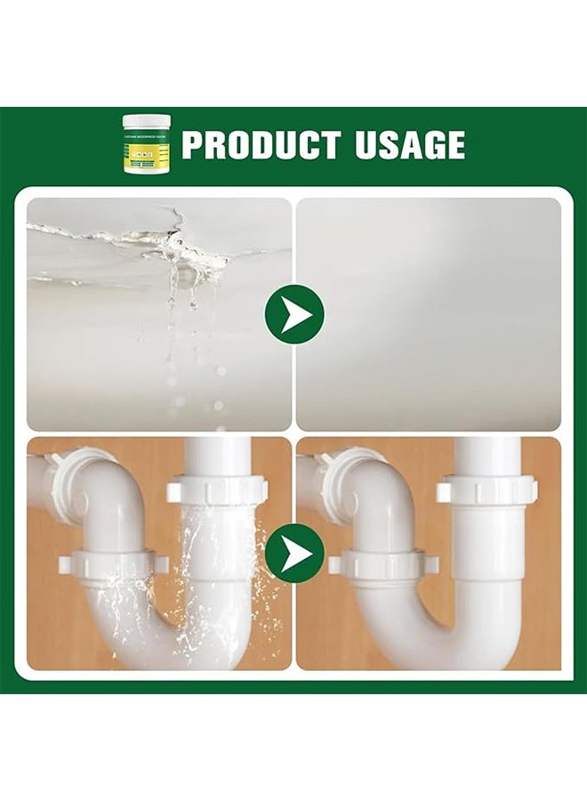 إيلهو عامل مانع تسرب غير مرئي 100g, مانع تسرب شفاف إصلاح, مانع تسرب قوي للغاية طلاء مضاد للماء للحمام والمطبخ - Image 4