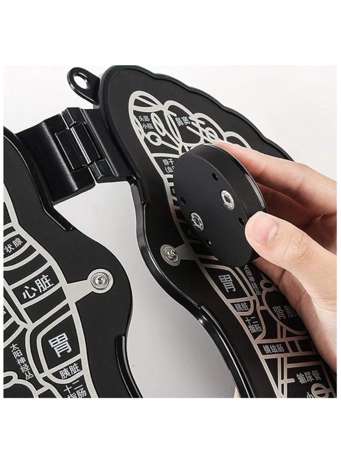 لوح مساج للقدمين بتكنولوجيا EMS - قابل للشحن عبر USB - يمكن طيه لسهولة الحمل - يعزز دورة الدم وحركة العضلات - يحسن الألم العضلي ويريح الأرجل والقدمين. - Image 5