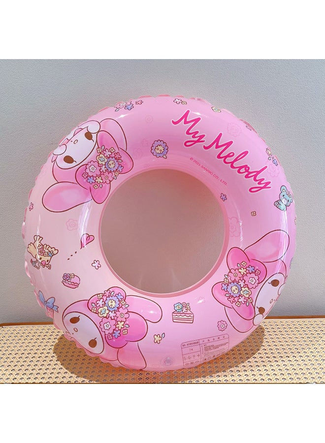 general Children's Cartoon Swimming Ring Thick Life Buoy Boys And Girls Baby Summer Swimming Underarm Ring-Outer Diameter After Inflation:70# Suitable For Children Aged 4-10-Inside Diameter After Inflation: - Image 1