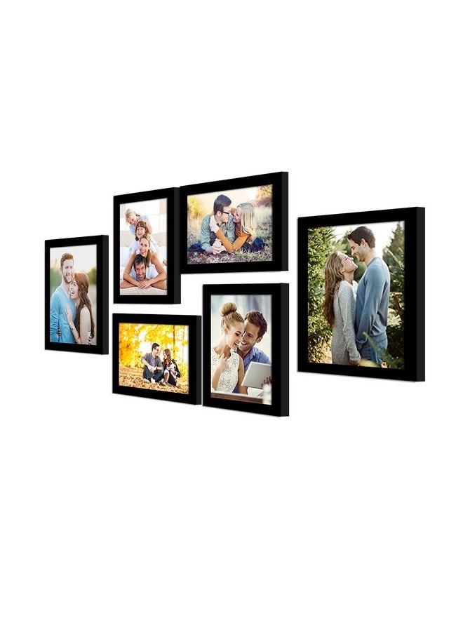 Art Street Art Street Photo Frame Wall Set Of 6 Black Rectangular Picture Frame For Home And Office Decoration Size -5X7,6X8 Inches Eco Series(Aspwteco23271),Medium Density Fibreboard;Synthetic Wood;Plexiglass  - Image 4