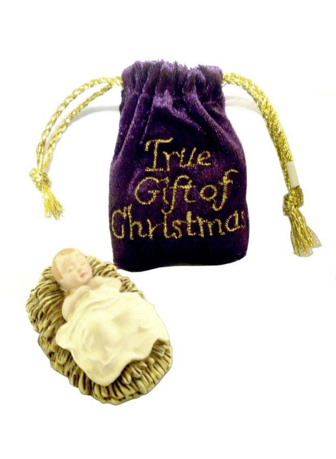 Roman Baby Jesus in Velvet Bag The True Gift of Christmas - Image 1