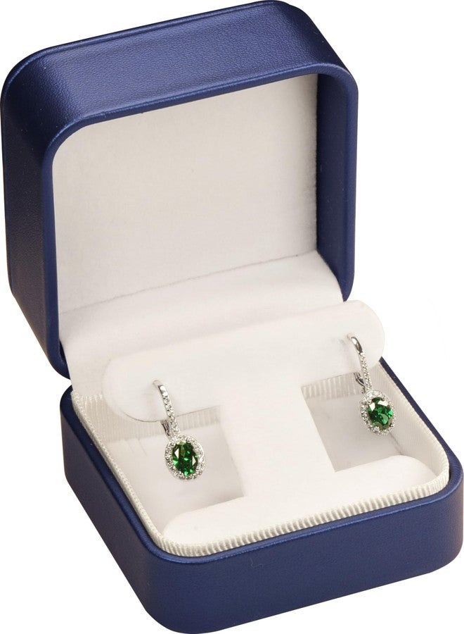 لاودا علبة هدايا أقراط LAODA بتصميم حرف T، مناسبة للأقراط الحلقية والمتدلية وذات المشبك الخلفي، مصنوعة من جلد PU فاخر، متعددة الاستخدامات، لحفظ الأقراط والقلائد، للنساء والرجال (1، أزرق) - Image 3