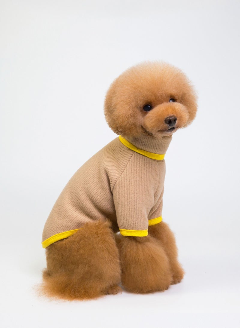 Loquat تي شيرت كاجوال للكلاب بني - Image 2