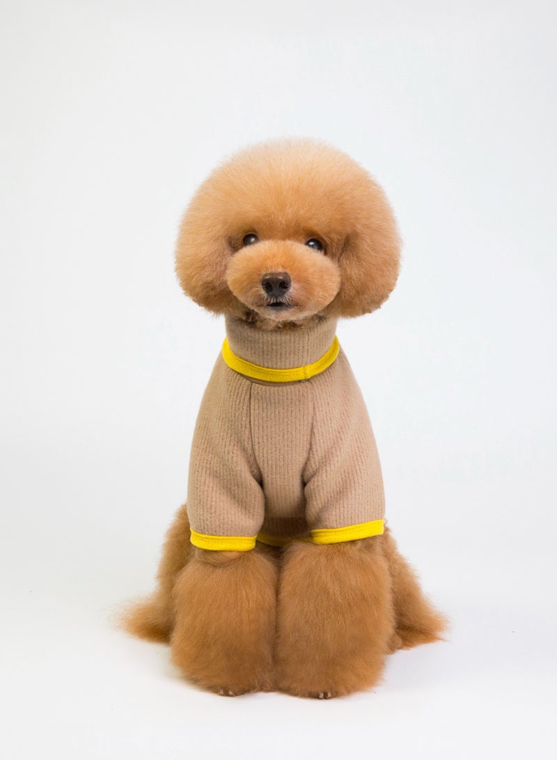 Loquat تي شيرت كاجوال للكلاب بني - Image 1