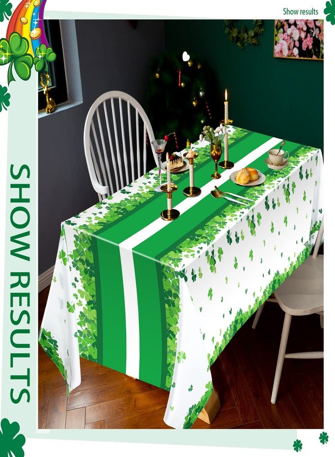 Tegeme 3 Pack St Patrick's Day Tablecloth for Rectangle Tables, 54 x 108 Inch Disposable Plastic Lucky Shamrock Table Cover for Spring St Patricks Party Decorations Dining Room Kitchen - Image 3