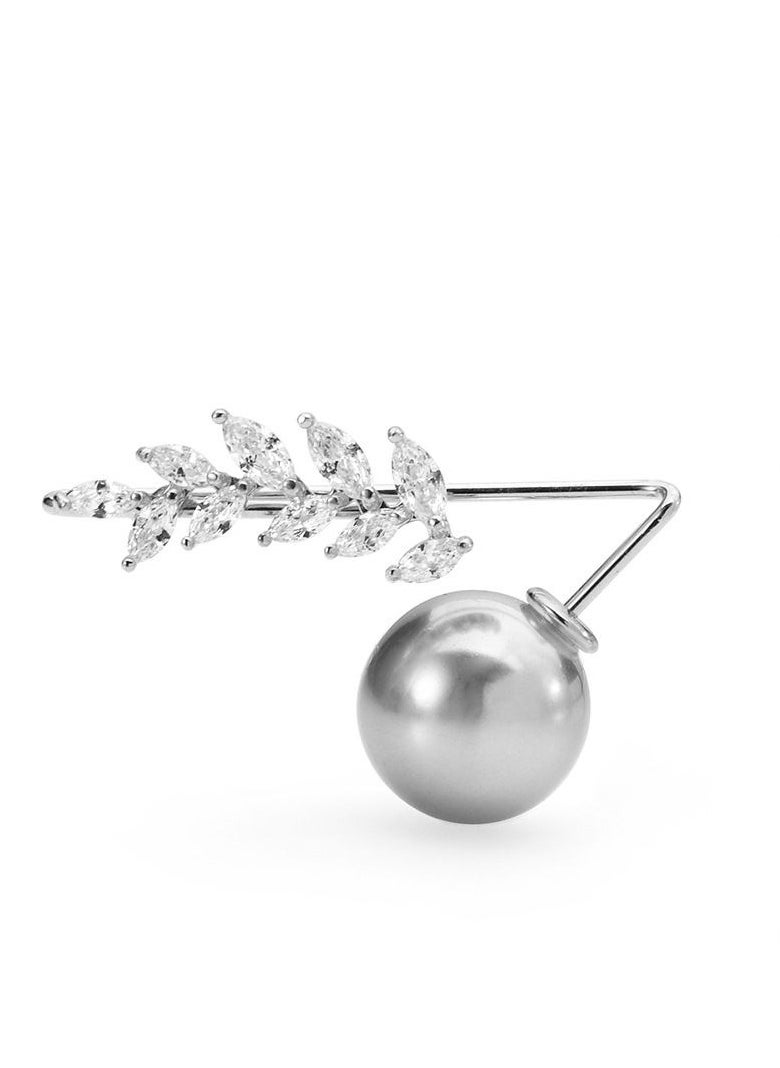 KUYING New Anti Light Branch Pearl Minimalist Brooch 