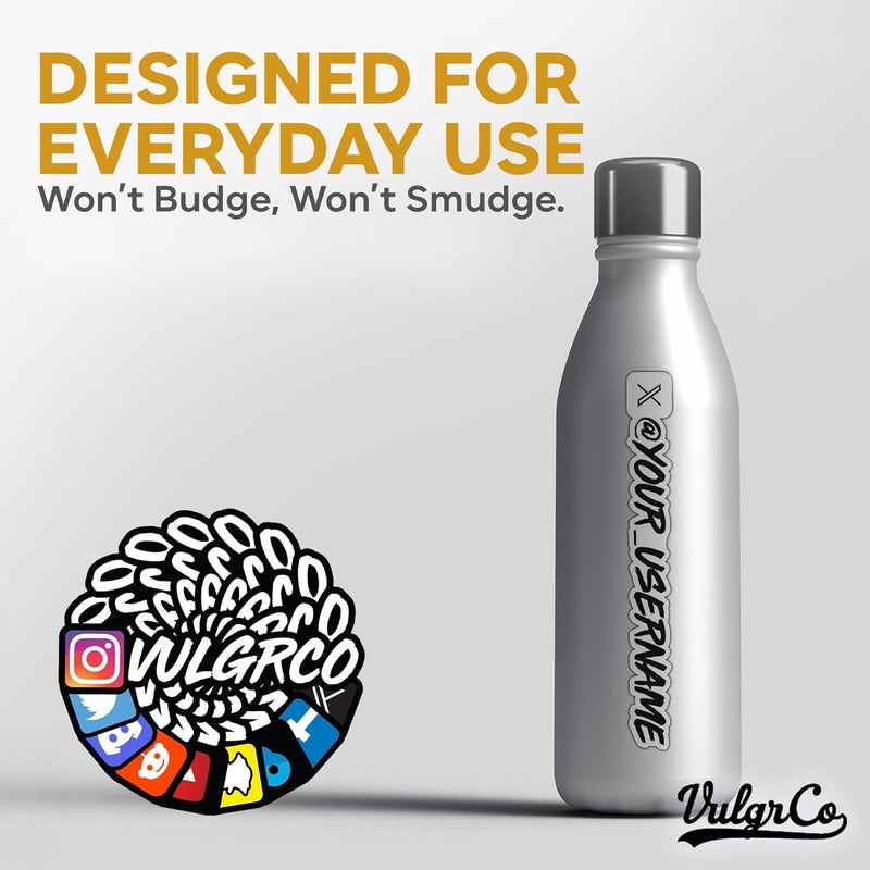 VulgrCo ملصقات المخصصة لوسائل التواصل الاجتماعي، إنستغرام ويوتيوب مخصصة وأكثر، ملصق سيارة مخصص لوسائل التواصل الاجتماعي، ملصقات إنستغرام فينيل متينة للسيارات - Image 4