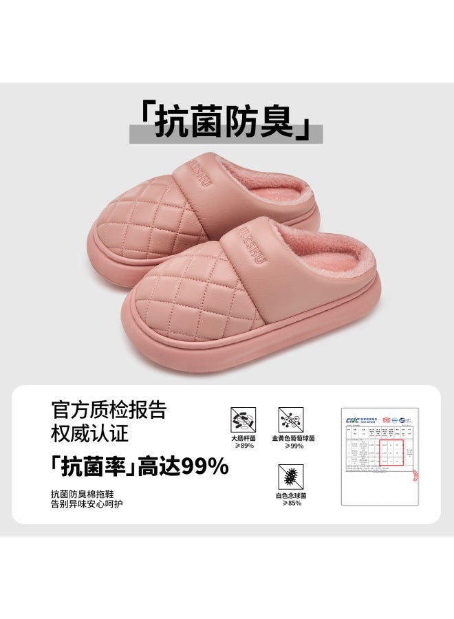 Waterproof Cotton Slippers For Women, Winter  New Model, Indoor Home Thick-soled Antibacterial Non-slip Cotton Slippers For The Elderly, Men's Outdoor Wear
