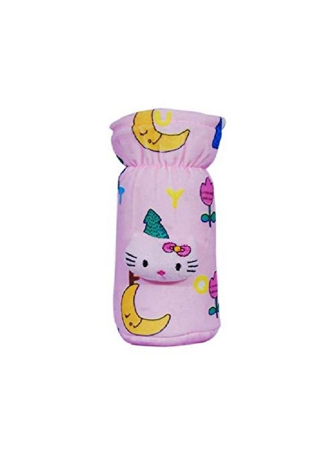 Alya Stretchable Soft Velvet Plush Attractive Overall Alphabet Prints Baby Feeding Bottle Cover With Holding Strap Suitable For 150Ml 220Ml 240Ml 250Ml Feeding Bottles(Pack Of 1) - Image 1