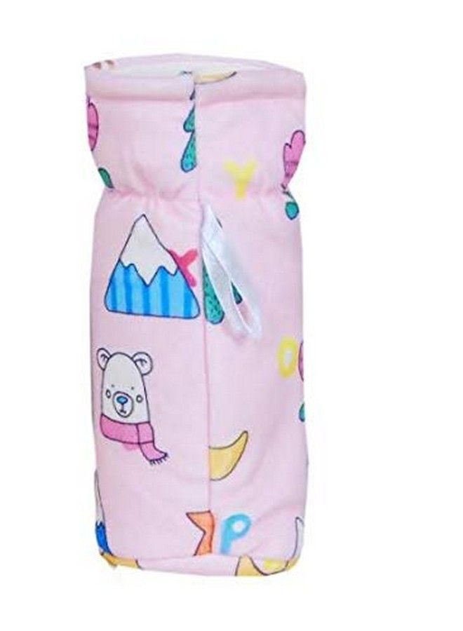 Alya Stretchable Soft Velvet Plush Attractive Overall Alphabet Prints Baby Feeding Bottle Cover With Holding Strap Suitable For 150Ml 220Ml 240Ml 250Ml Feeding Bottles(Pack Of 1) - Image 3