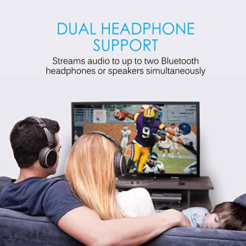 MEE audio Connect Bluetooth Audio Transmitter for up to 2 Wireless Headphones/Speakers, Bluetooth Streamer Adapter with AptX Low Latency for TV/PC/Airplane/Gym with 3.5mm/AUX/RCA/Optical Input - Image 4