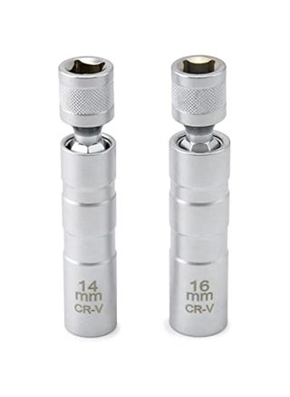 14mm&16mm Magnetic Swivel Spark Plug Socket, Thin Wall Magnetic Rotating 3/8 Drive 12 Point Standard Spark Plug Socket Removal Tool 360-degree Rotation for Maximum Flexibility - pzsku/ZC2BC2D5C1533E52B66F5Z/45/1745979490/84612fdc-9ea6-4f54-b0e7-ff4d366b93a2