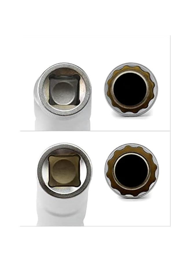 Arabest 14mm&16mm Magnetic Swivel Spark Plug Socket, Thin Wall Magnetic Rotating 3/8 Drive 12 Point Standard Spark Plug Socket Removal Tool 360-degree Rotation for Maximum Flexibility  - Image 3