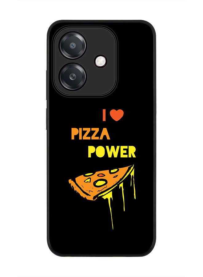Stylizedd For Oppo A5i Case,Slim fit Camera Protection, Shockproof Thin Phone cover  - I Love Pizza (Black)