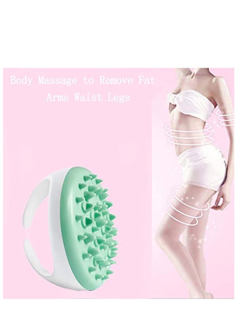 Y&D Body Shower Scrubber, Silicone Anti Cellulite Massager, Massager Brush Remover Skin Exfoliating Scrubber Meridian Dredge for Women Girls Mint Green - Image 3