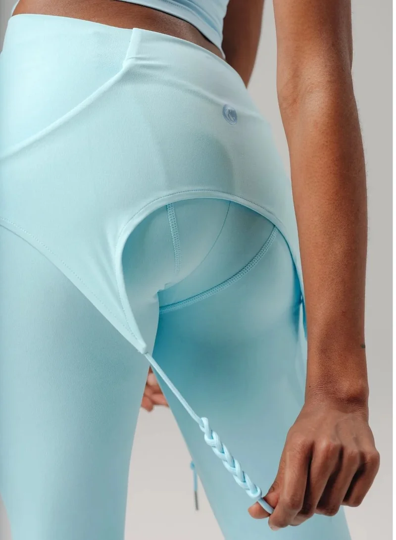 فيجرز Sky Drawstring Fold Over Pants