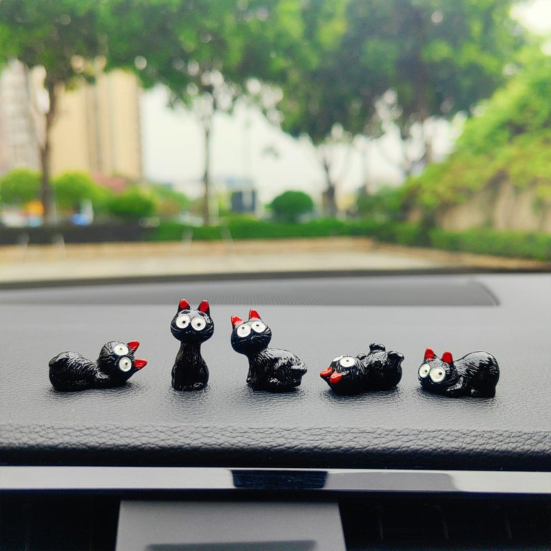 Motaney Cute Cats Car Dashboard Decorations, Funny Cat Playing Ornaments Rear View Mirror Accessories Center Console Decor, Car Accessories Interior for Women/Men - Image 5
