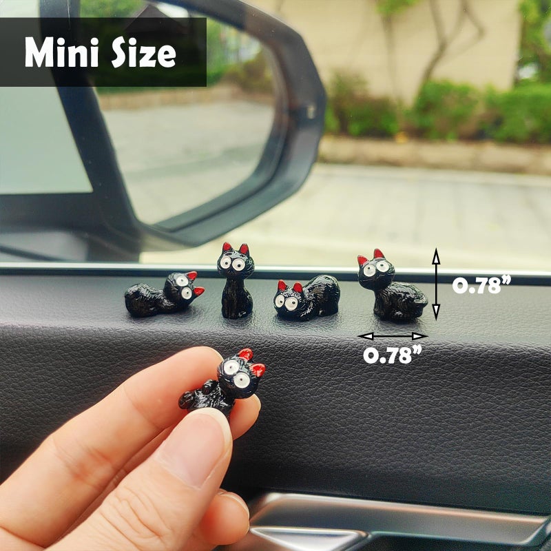 Motaney Cute Cats Car Dashboard Decorations, Funny Cat Playing Ornaments Rear View Mirror Accessories Center Console Decor, Car Accessories Interior for Women/Men - Image 4
