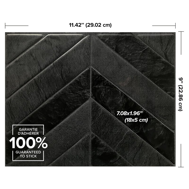 SMART TILES Peel and Stick Backsplash - 5 Sheets of 11.43" x 9" - 3D Adhesive Peel and Stick Tile Backsplash for Kitchen, Bathroom, Wall Tile - Image 3
