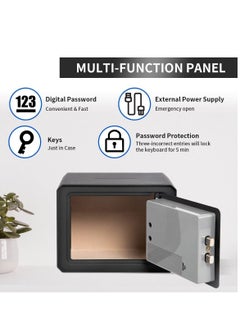 Generic Small Safe Box, Electronic Keypad Lock Money Drop Safe, Personal Mini Safes Cabinet for Home Office Hotel Jewelry, 9.5"x6.3"x7.1" inch, Black  - Image 5