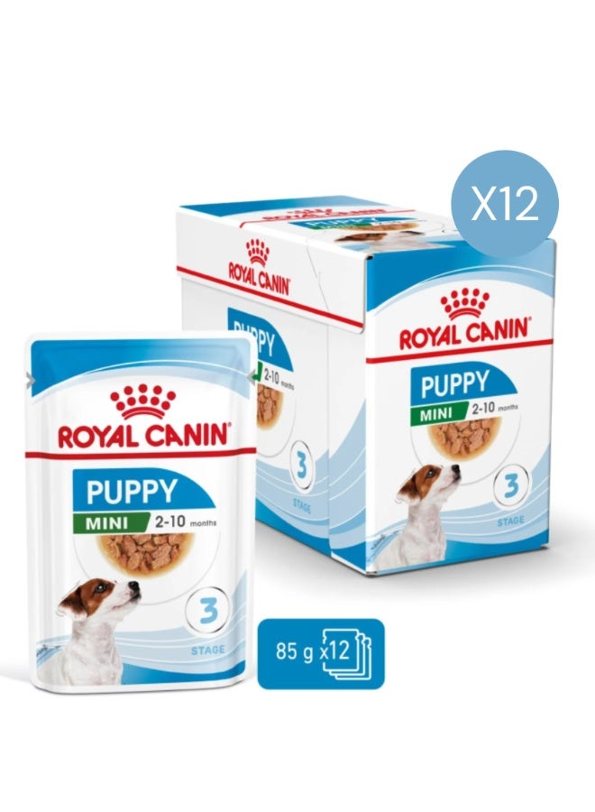 Royal Canin Size Health Nutrition Mini Puppy Wet Food 12x85g - Image 1