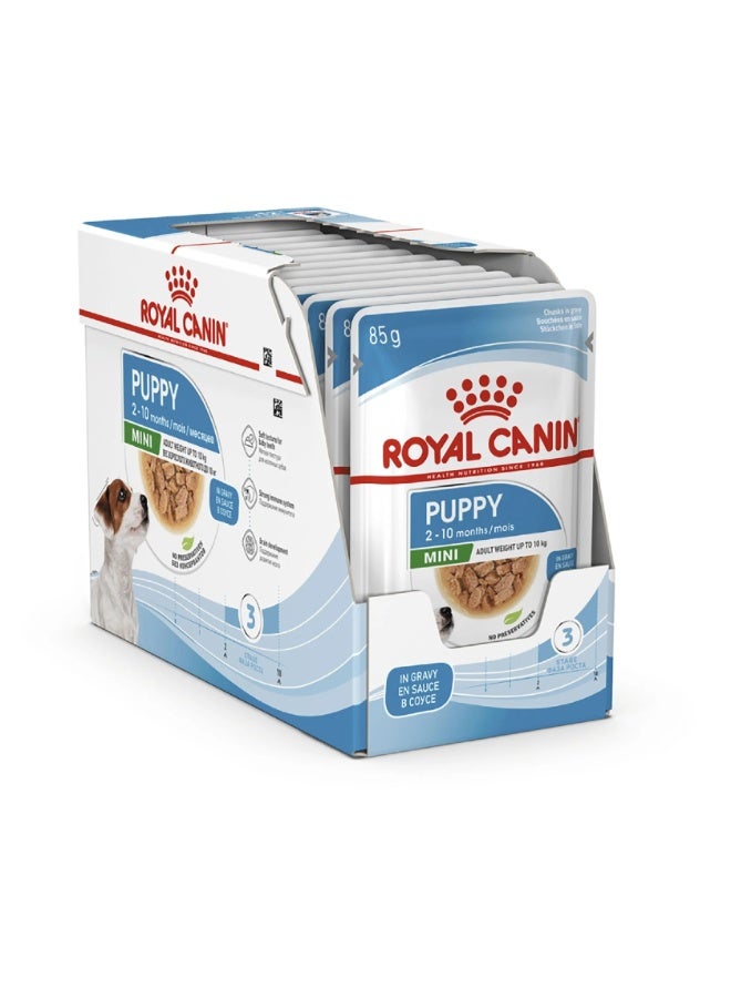 Royal Canin Size Health Nutrition Mini Puppy Wet Food 12x85g - Image 2