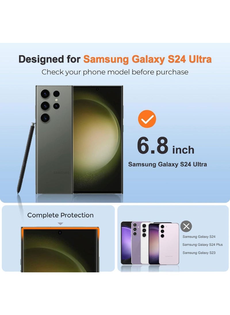 Captaintech Screen Protector For Samsung Galaxy S24ultra 【Fingerprint Unlock Compatible】 【Tempered Glass】 【Glass with 9H Hardness】 Screen Protector  - Image 2
