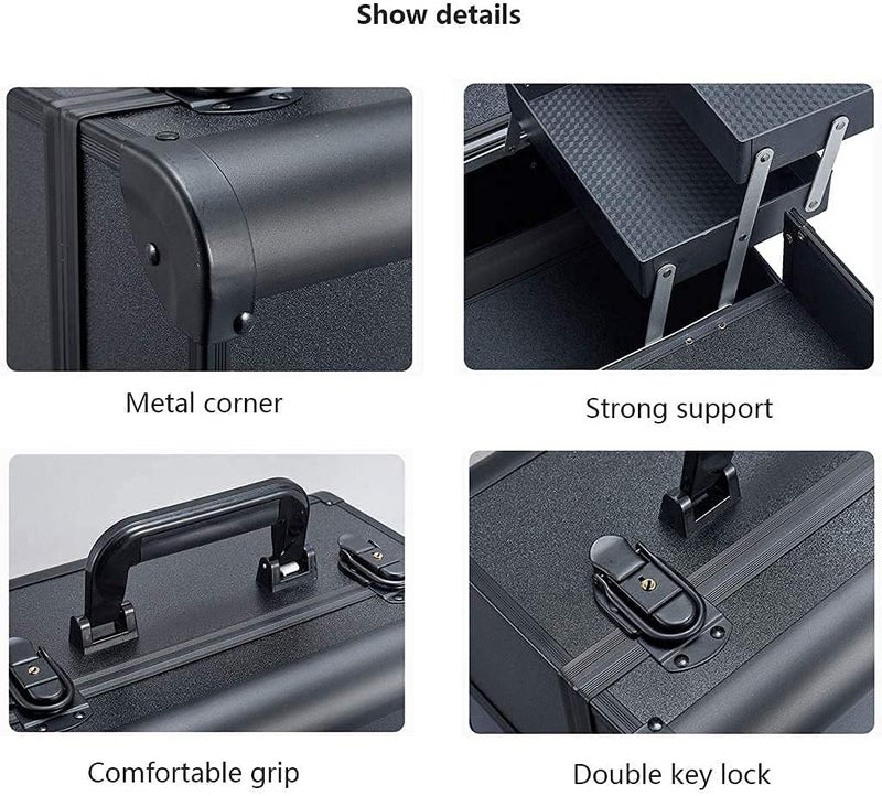 practicalws Makeup BagTravel Accessories Dorm Room Essentials Toiletry Bag for WomenTravel Essentials Cosmetic Bag Makeup CaseMothers Day Gifts Graduation Gifts Medium z Black - Image 5