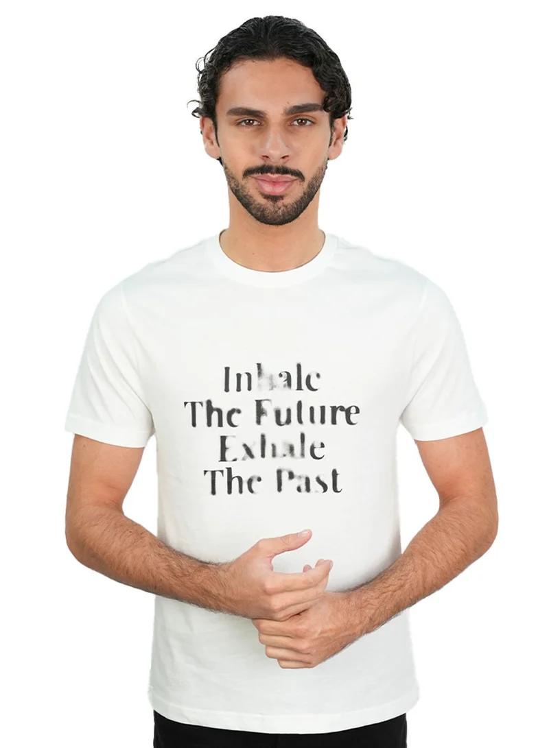 Men’s Slim Cotton Crew Neck Message Print Tee