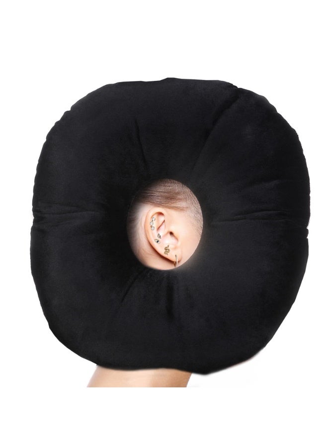 عام **وسادة نوم جانبية مفرغة لحماية الأذن (22x22x9 سم) - للراحة بعد ثقب الأذن، ناعمة وجيدة التهوية** - Image 1