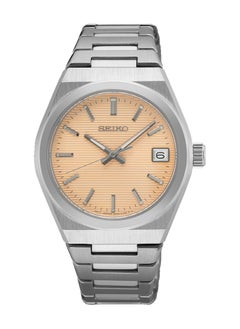 Seiko Analog Quartz Salmon Dial Stainless Steel Women's Watch SUR577P1 