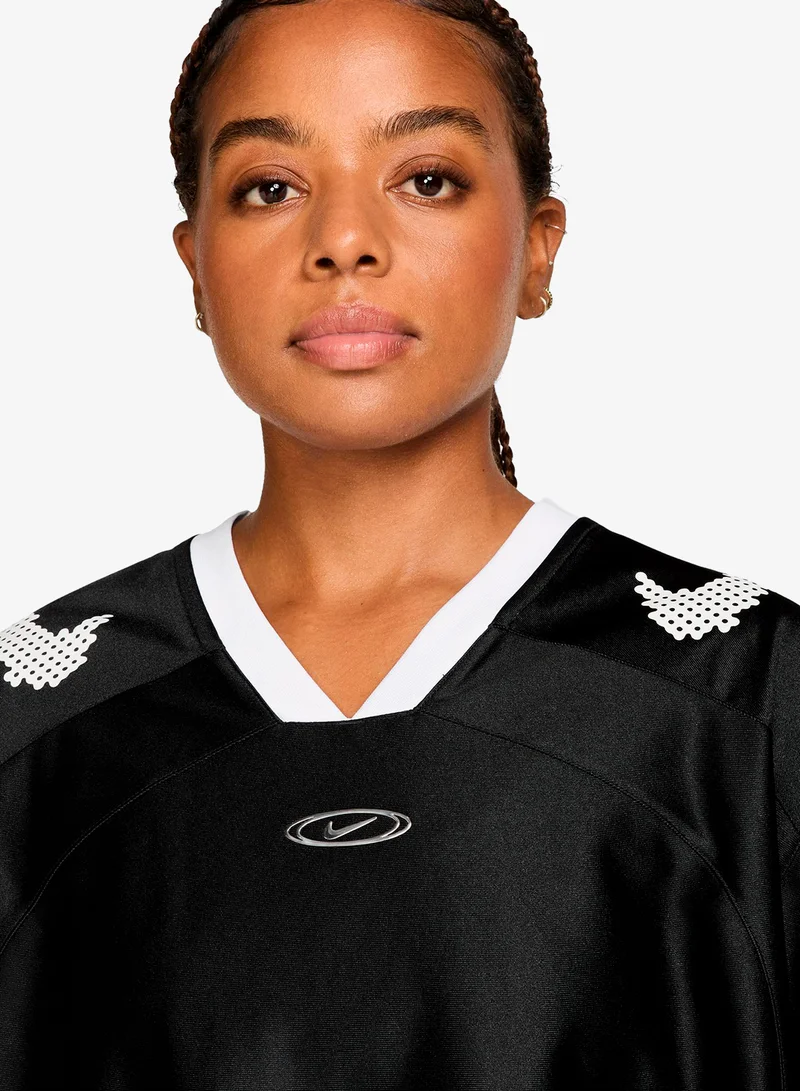 Nike BLACK/BLACK/WHITE/(METALLIC SILVER) Street Graphic Jersey for Women | Best Price UAE