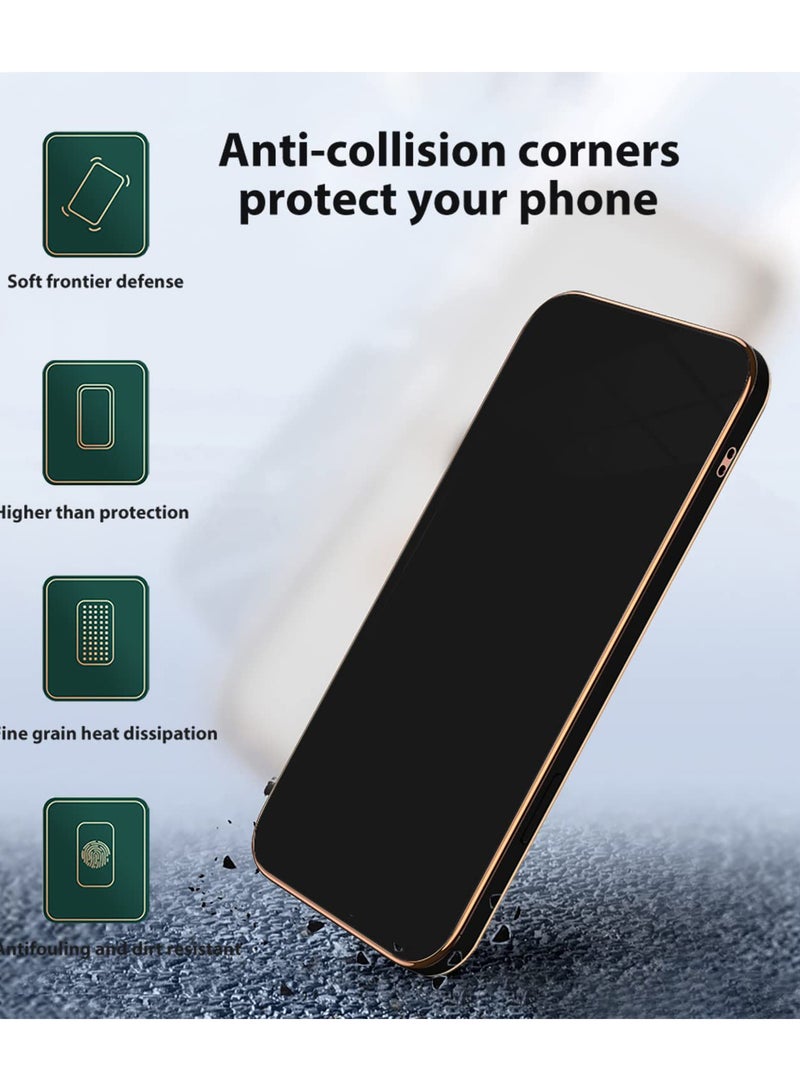 Samsung Galaxy A06 4G Case Cover, Luxury Plating Soft Back Cover, Raised Full Camera Protection, Slim Thin TPU Mobile Phone Case For Samsung Galaxy A06 4G, Black - Image 3