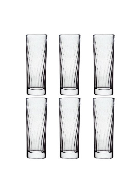 6 Piece Curved glass Set 290 ml