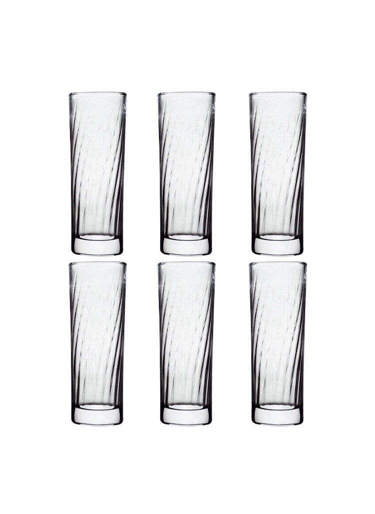 6 Piece Curved glass Set 290 ml