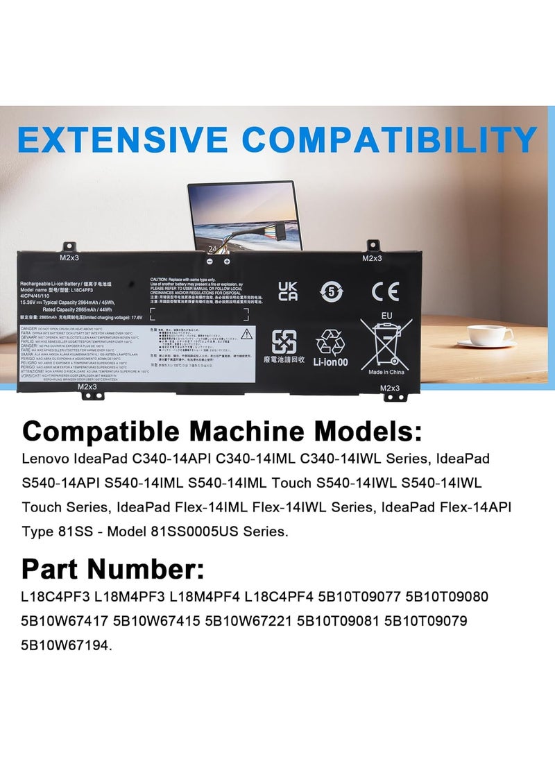 Terabyte لابتوب - لينوفو إيديا باد C340-14API C340-14IML C340-14IWL S540-14API S540-14IML S540-14IWL فليكس-14IML فليكس-14IWL سلسلة L18M4PF3 L18M4PF4 L18C4PF4 5B10T09077 - Image 3