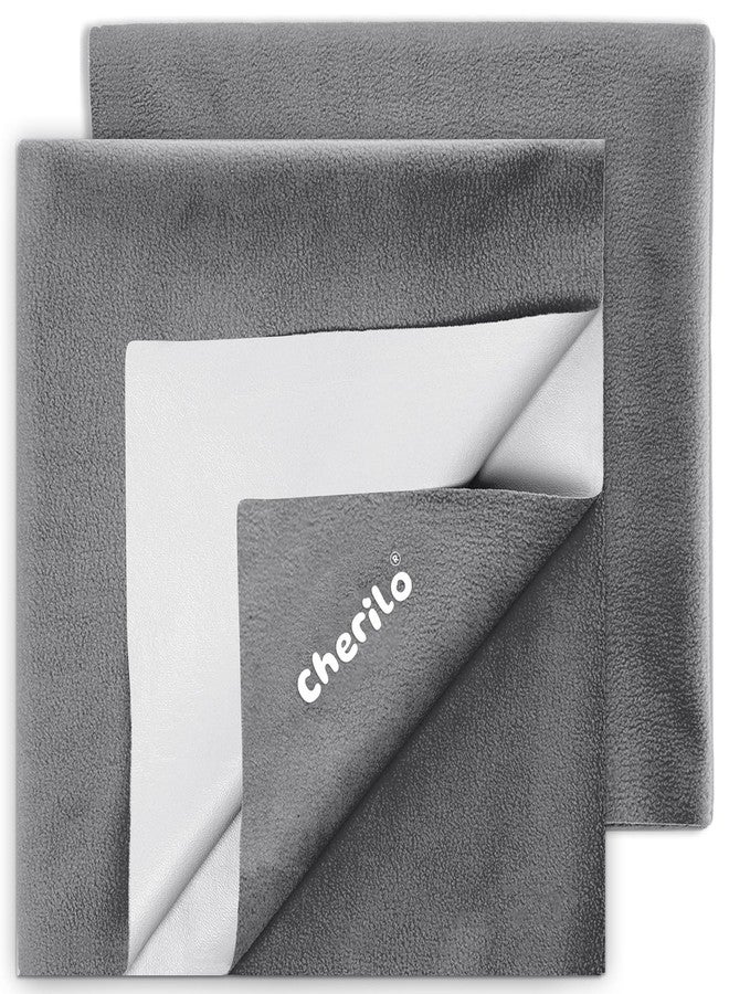 Cherilo Quick Dry Waterproof Protector Baby Dry Sheets, Small (50cm X 70cm)| Grey, Pack of 2 - Image 1