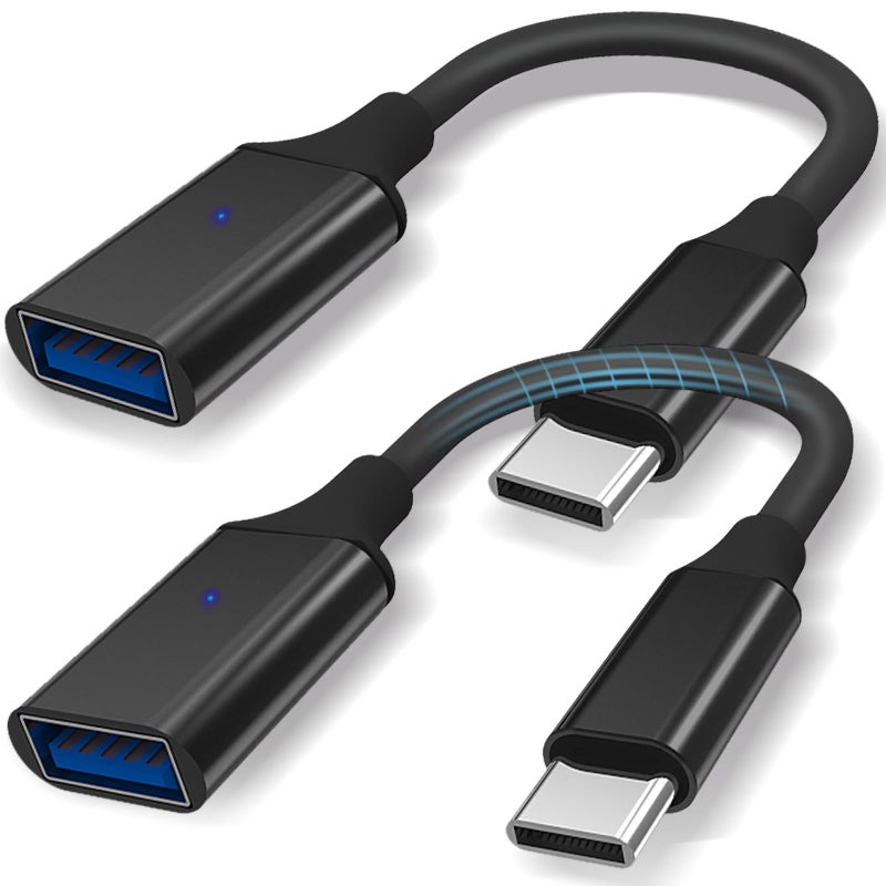 OITYEUF USB C to USB 3.0 Adapter 2 Pack, Type C Male to USB Female OTG Cable Thunderbolt to USB Adapter Compatible for iPhone 16 15 Pro Max iPad MacBook Pro/Air 2023 2022 M1 M2 Galaxy S23 S22 Note 10 - Image 1