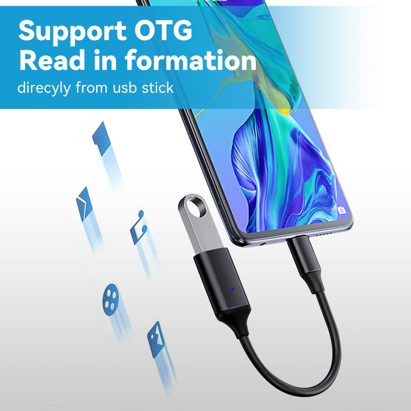 OITYEUF USB C to USB 3.0 Adapter 2 Pack, Type C Male to USB Female OTG Cable Thunderbolt to USB Adapter Compatible for iPhone 16 15 Pro Max iPad MacBook Pro/Air 2023 2022 M1 M2 Galaxy S23 S22 Note 10 - Image 3