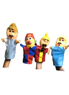 Interactive Soft Plush Assorted Character Hand Puppet for Storytelling, Role Play and Early Learning Fun (Peasant, Mayor, Town Chief and Clown)