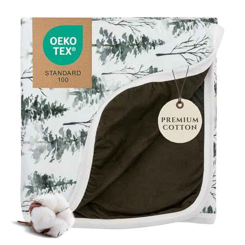 Pobibaby Soft Neutral Baby Blanket - Comfortable Premium Cotton Toddler Quilt, Ideal for Boys and Girls - Perfect Baby Boy, Baby Girl Toddler Blanket - Warm, Soft Baby Blankets (Magical Woods) - Image 1