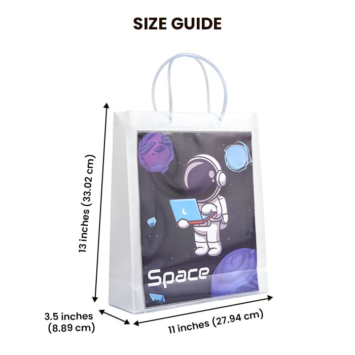 ARTEK Premium Space Gift Bags Pack of 5 EcoFriendly Polypropylene Return Gift Bags Sturdy Handle NonTearable Waterproof Ideal for Return Gifts 13 X 35 X 11 Inch - Image 2